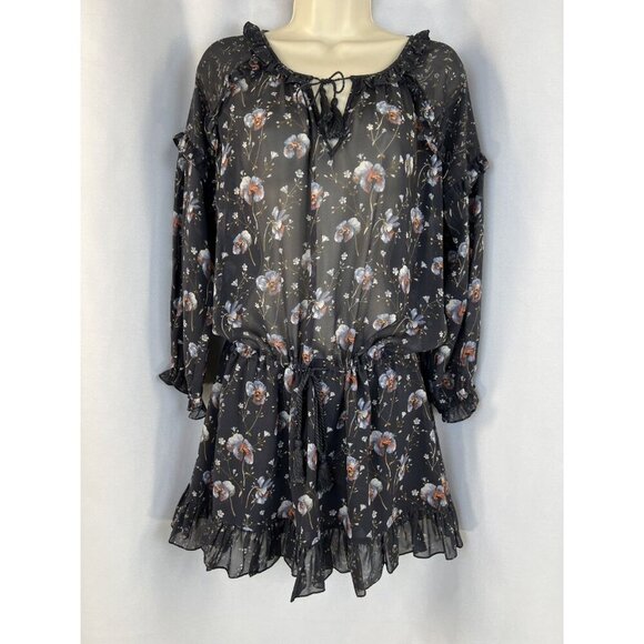 Ulla Johnson Dakota Mini Dress in Navy Silk Midnight $475 - Picture 3 of 13
